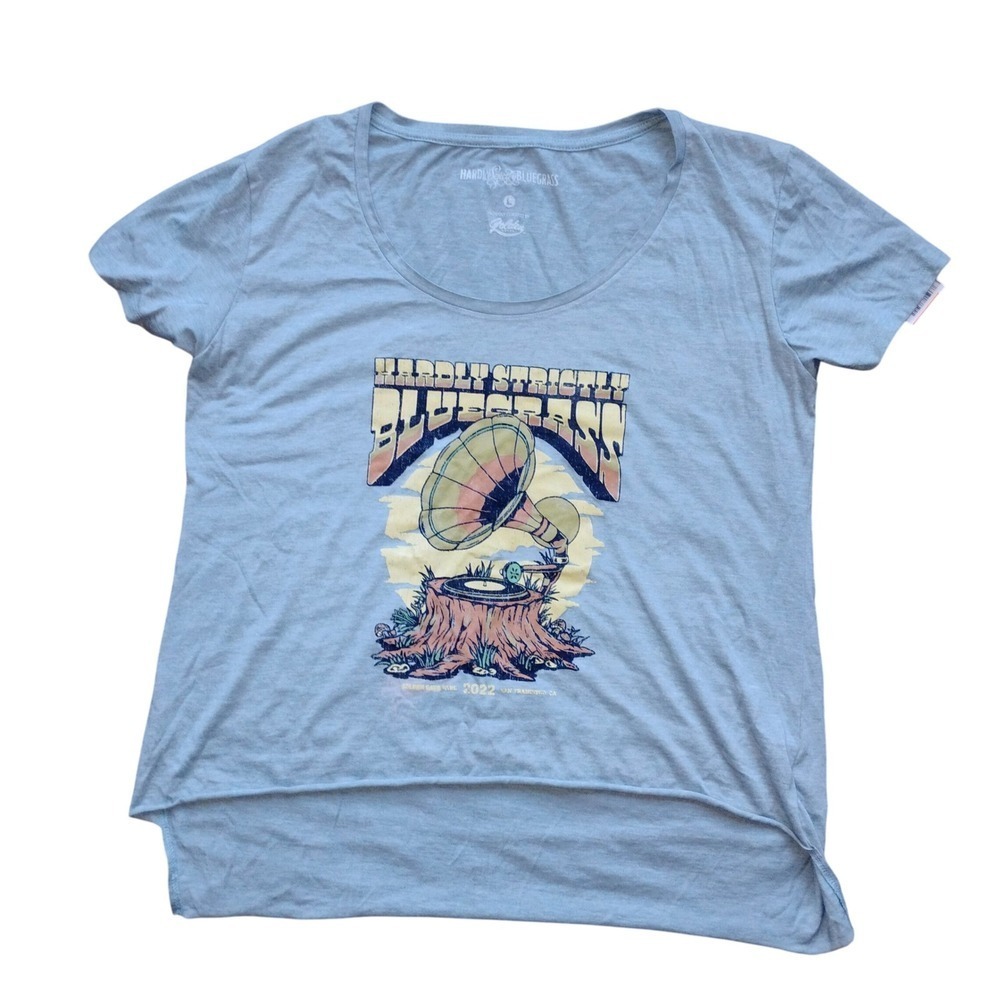 Hardly Strictly Bluegrass Festival T Shirt Golden State Recorders Women L